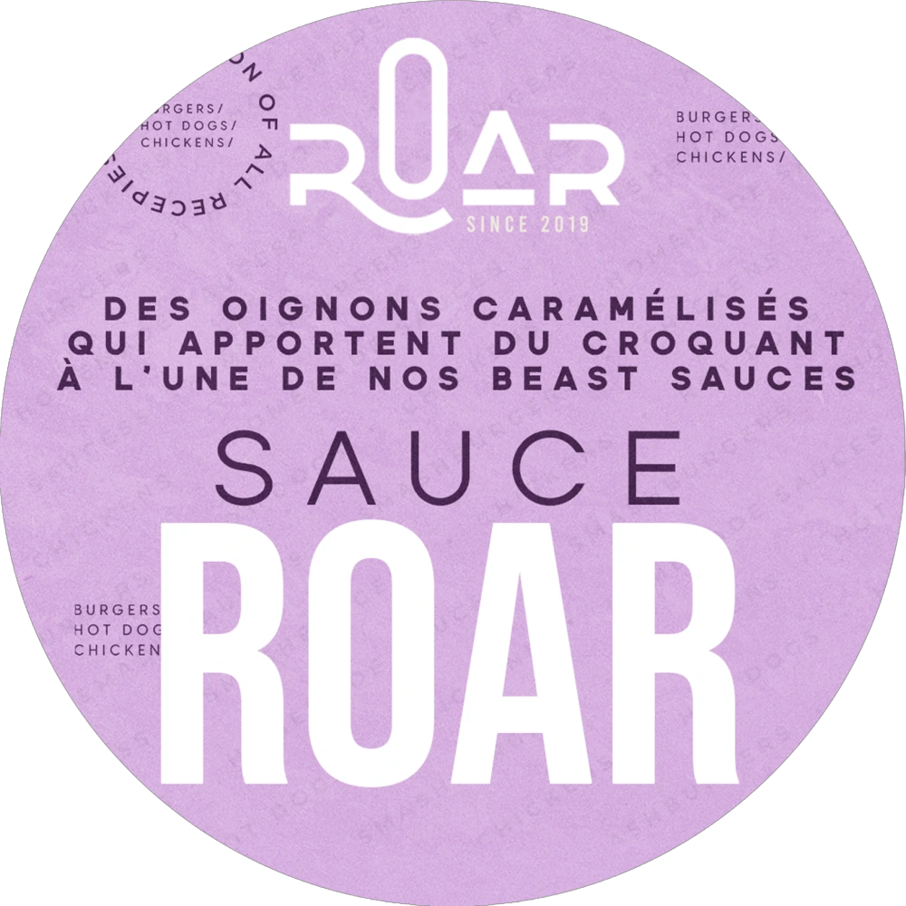 Étiquette originale ROAR de la sauce ROAR